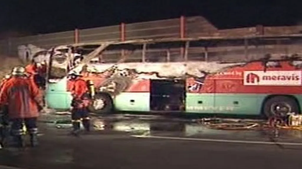 Požár autobusu