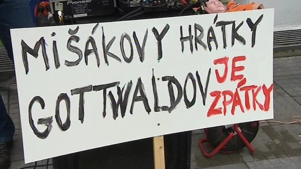 Protikomunistická demonstrace ve Zlíně