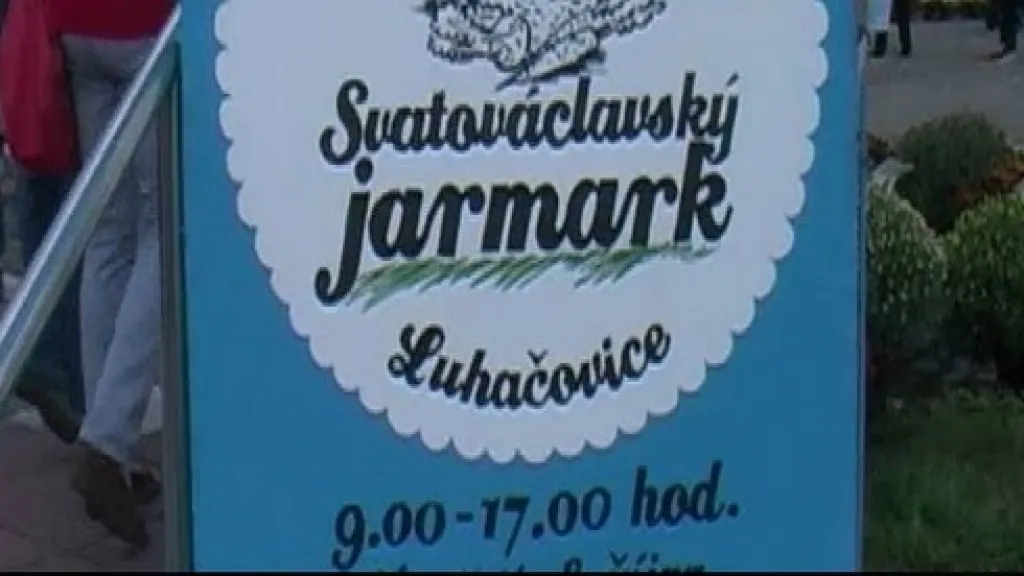 Poutač na luhačovický jarmark