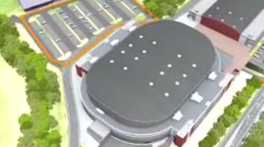 Model karlovarské haly