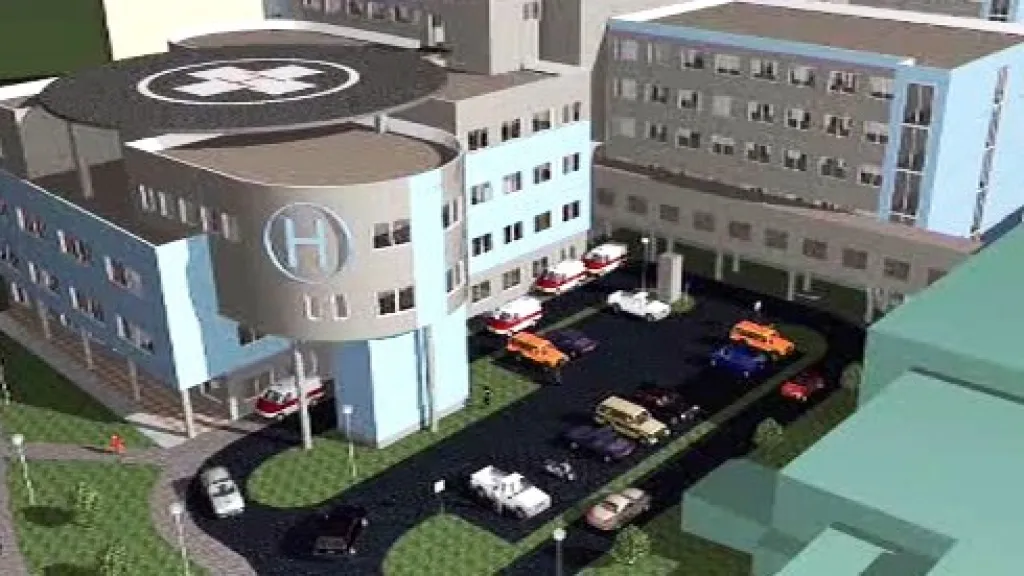 Návrh krajské nemocnice v Klatovech