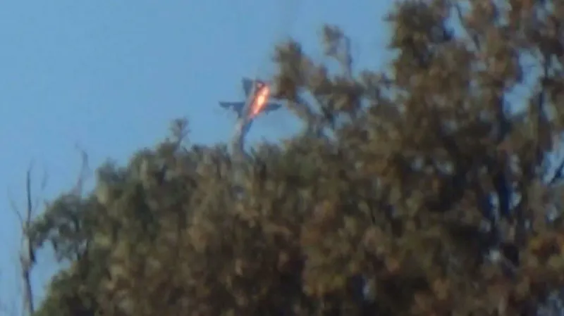 Pád ruské stíhačky v Sýrii