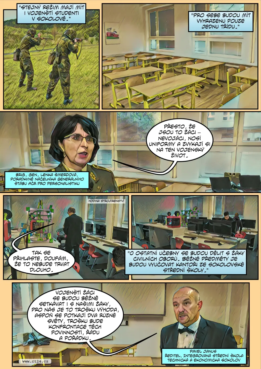Komiks: Nová vojenská škola