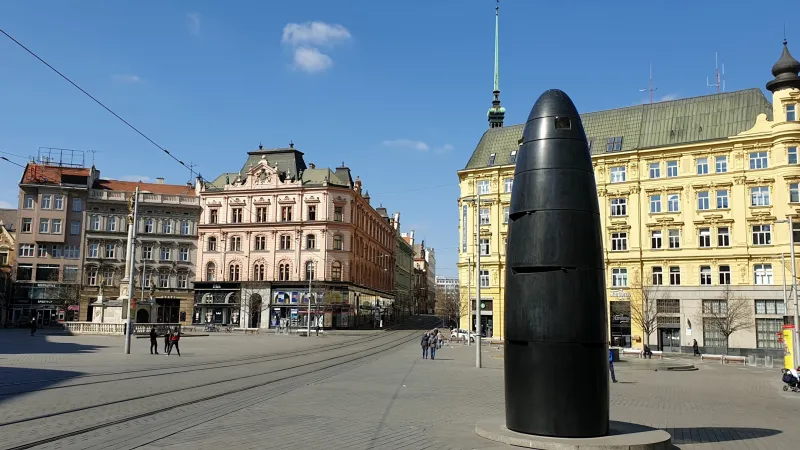 Brněnský časostroj na náměstí Svobody
