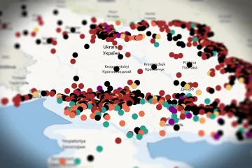 Ruská armáda útočí na Ukrajině i na civilisty. Mapa ukazuje tisíce případů