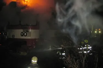 Na Uherskohradišťsku hořel vlak. Oheň způsobil škodu přes milion korun