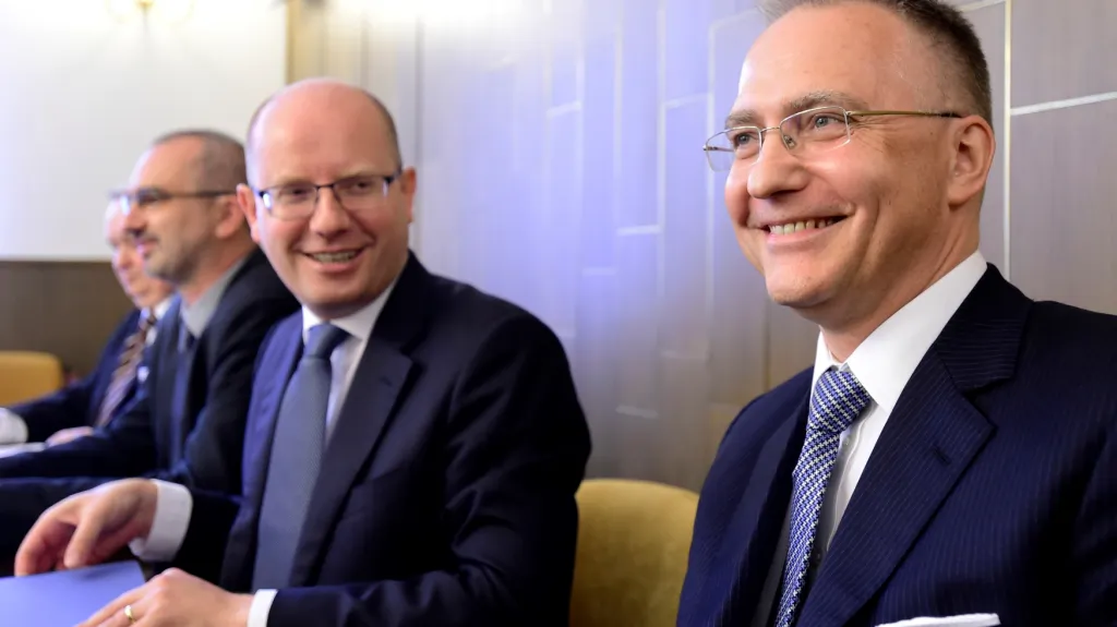 Bohuslav Sobotka a Michal Koudelka (vpravo)