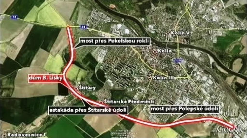 Plánovaný obchvat Kolína