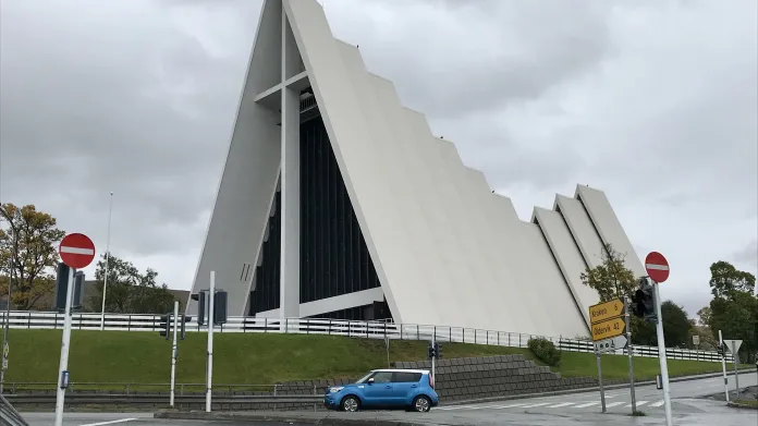 Arktická katedrála ve městě Tromsø