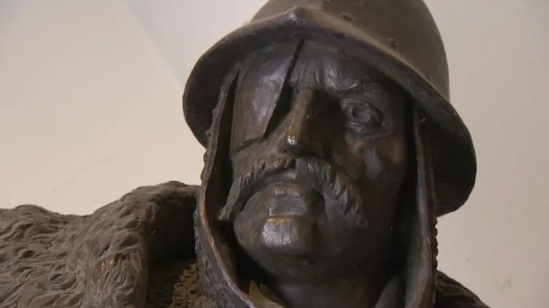 Jan Žižka - socha v Husitském muzeu v Táboře