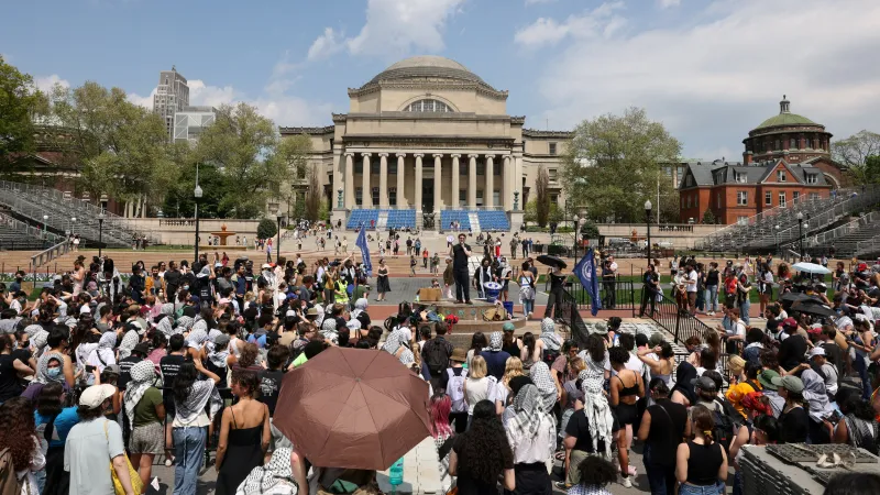 Studentský protest na Kolumbijské univerzitě