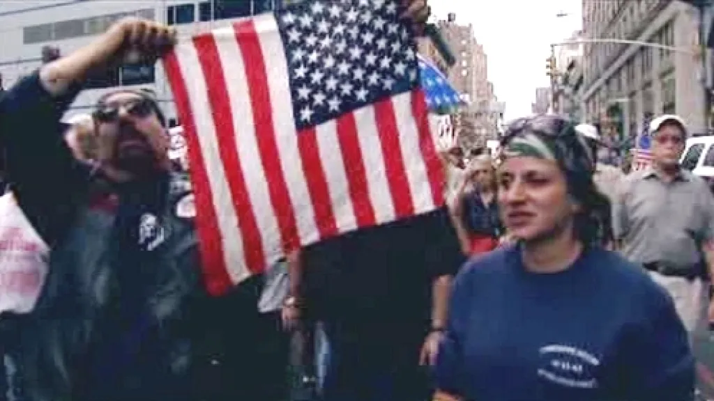 Demonstrace odpůrců mešity na Ground Zero