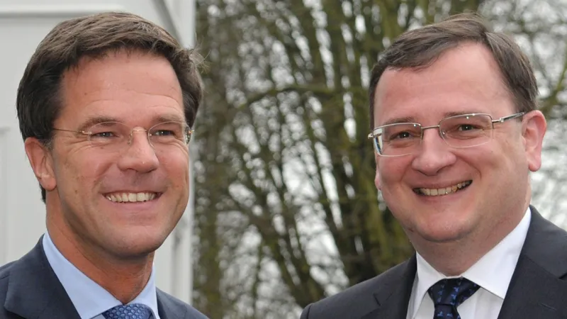 Mark Rutte a Petr Nečas