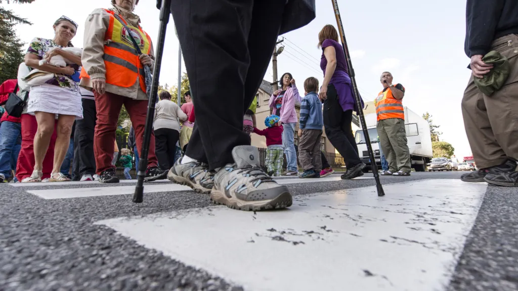 Blokáda silnice v Náchodě