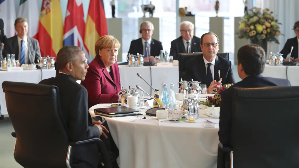 Berlínská schůzka Obamy, Merkelové, Renziho a Hollanda