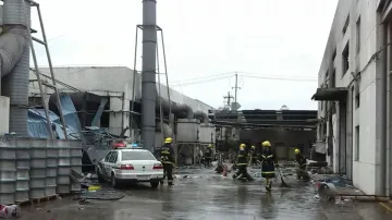 Exploze v čínské továrně