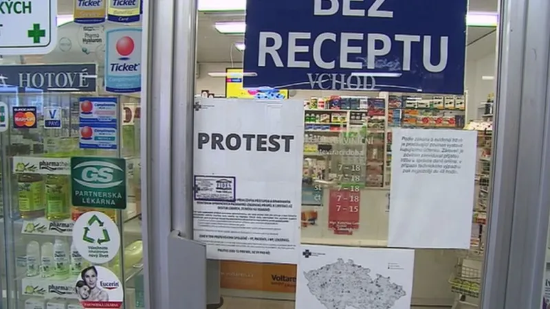Lékárny se k protestu připojily na půl hodiny