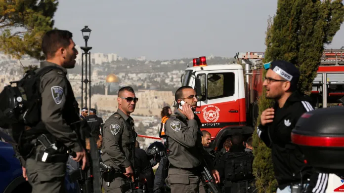 Policie v Jeruzalémě na místě útoku