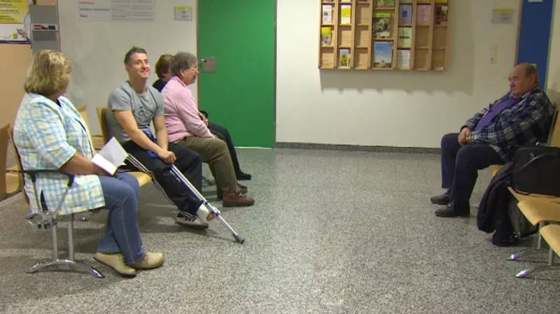 Pavel Utěšený v nemocnici v Gmündu - archivní záběr