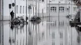 Zaplavené ulice v Lübecku