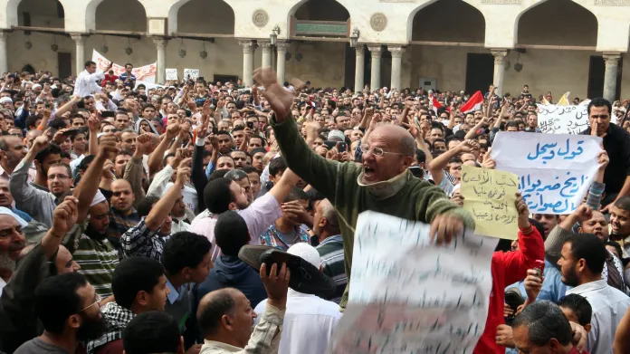 Protesty proti Izraeli v Egyptě