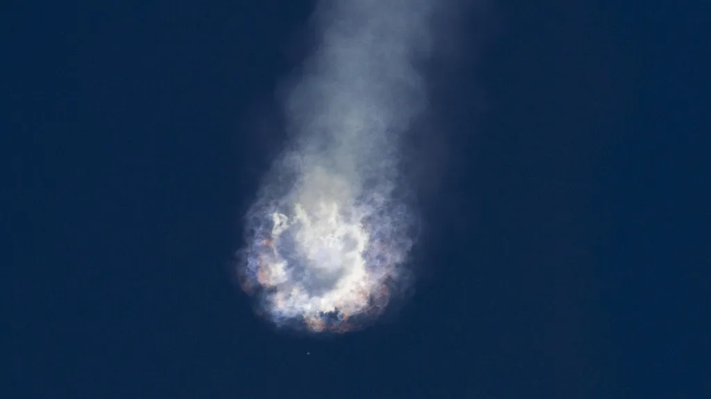 Nepovedený start rakety společnosti SpaceX