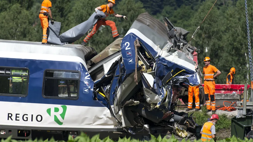 Srážka vlaků ve Švýcarsku