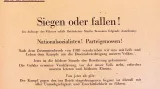 Vyhrát nebo padnout! Výzva členům NSDAP, fanatismus na jaře 1945 dostoupal vrcholu
