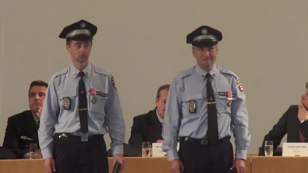 Vyznamenání městských strážníků v Brně