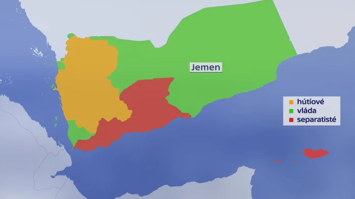 Rozložení sil v Jemenu