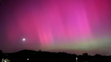 Polární záře nad Štramberkem