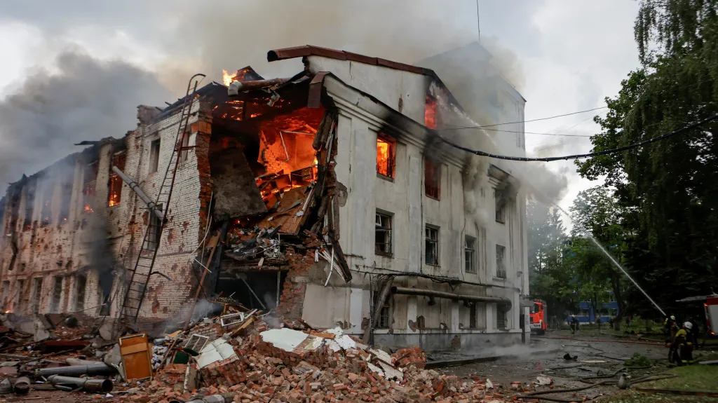 Následky ruského útoku na Charkov, 7. 6. 2025