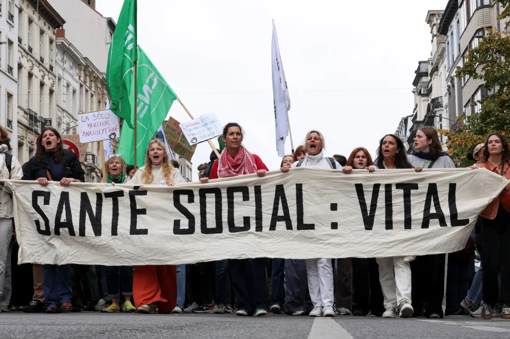 Celostátní stávka v Belgii