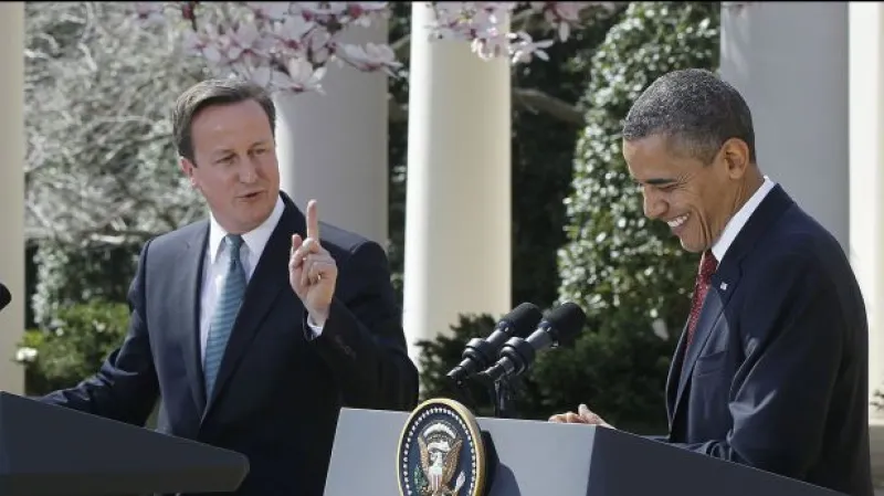 Brífink Obamy a Camerona
