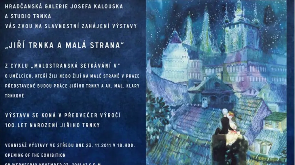 Jiří Trnka a Malá Strana / detail pozvánky