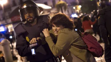 Demonstraci v Madridu rozehnala policie