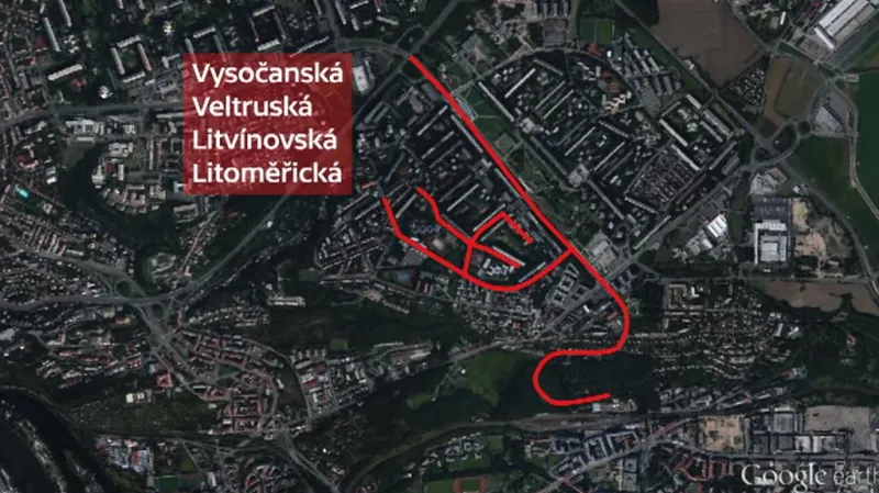 Ulice pražského Proseku zasažené bakterií legionella