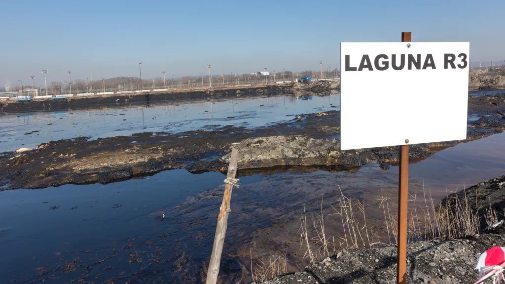 Laguna R3 bývalé chemičky Ostramo v Ostravě