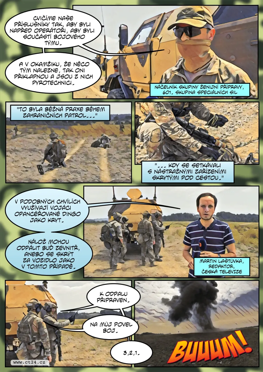 Pyrotechnici české armády prověřují své schopnosti při cvičení