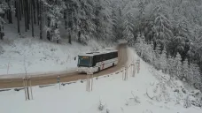 Zkušební jízda autobusu na Šerlich