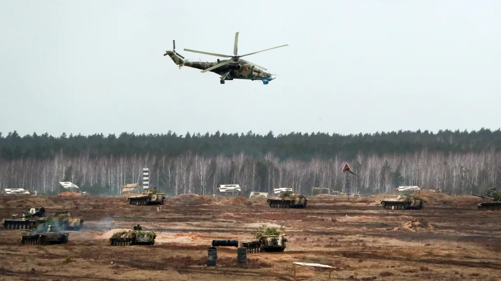 Společné armádní cvičení ruských a běloruských vojsk
