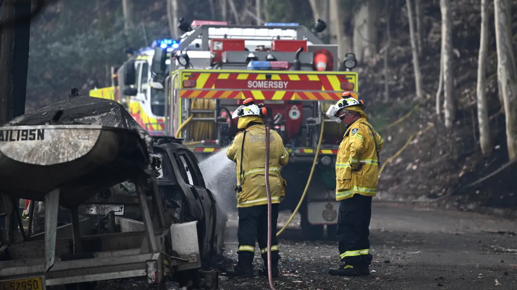 Zásah hasičů v Koolewongu