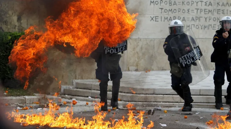 Protesty v Řecku