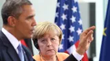Barack Obama s Angelou Merkelovou