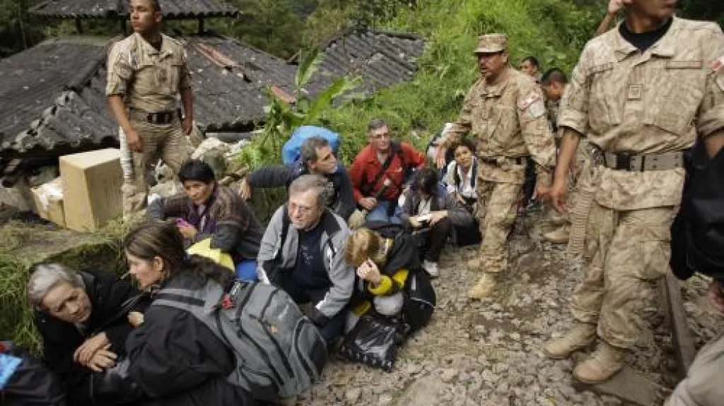 Turisté evakuovaní od Machu Picchu