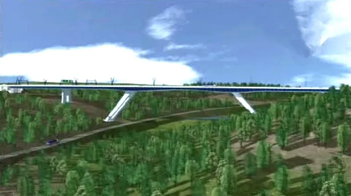 Model unikátně projektovaného mostu