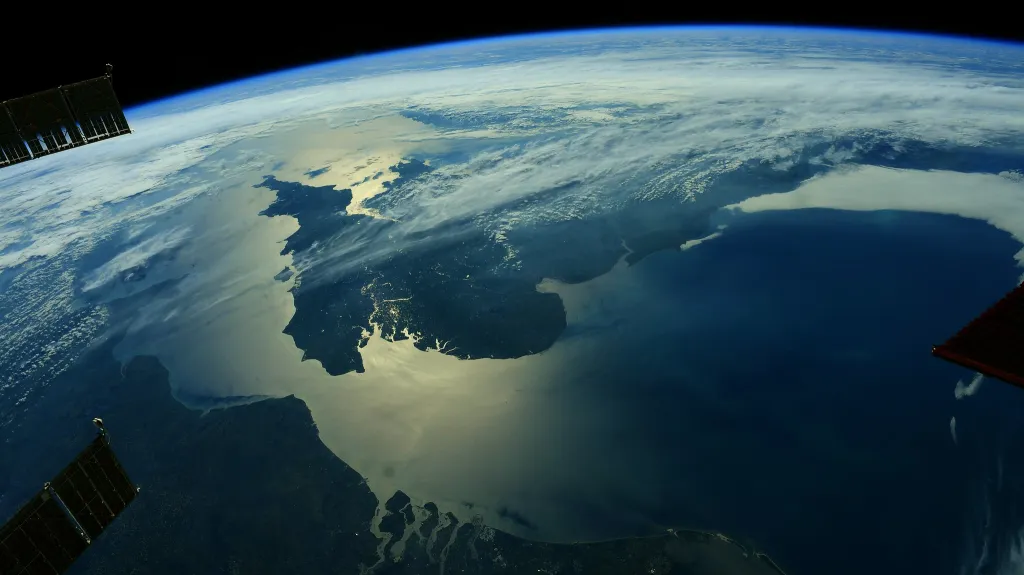 Kanál La Manche z ISS