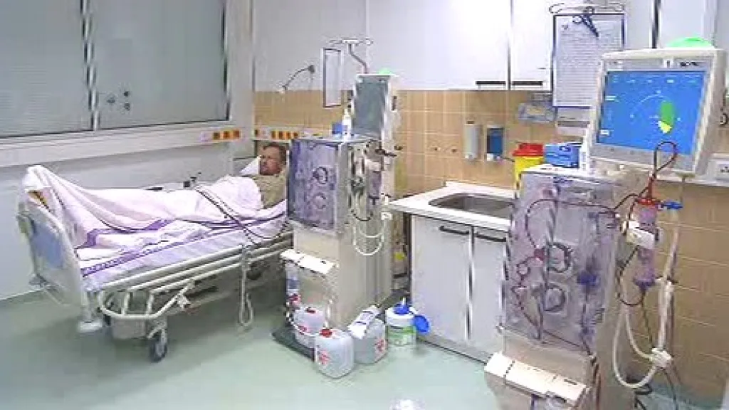 Pacient na dialyzačním oddělení