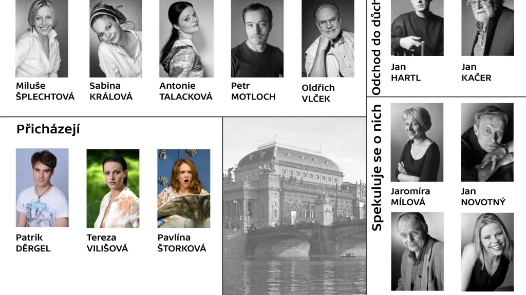 Odchody a příchody v činohře Národního divadla