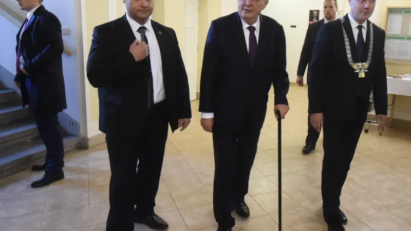 Miloš Zeman na Slezské univerzitě